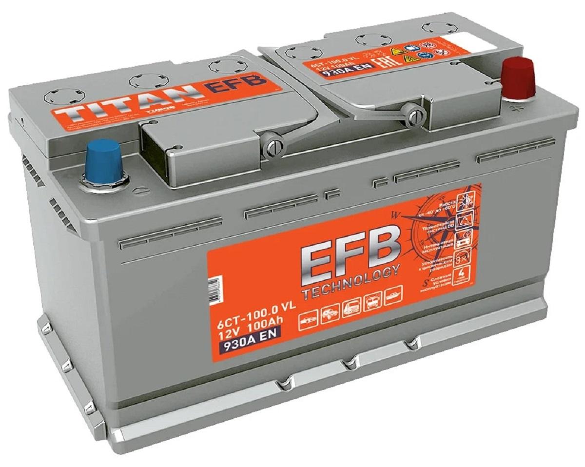 Аккумулятор TITAN EFB 100.0 VL 930А 4607008886849