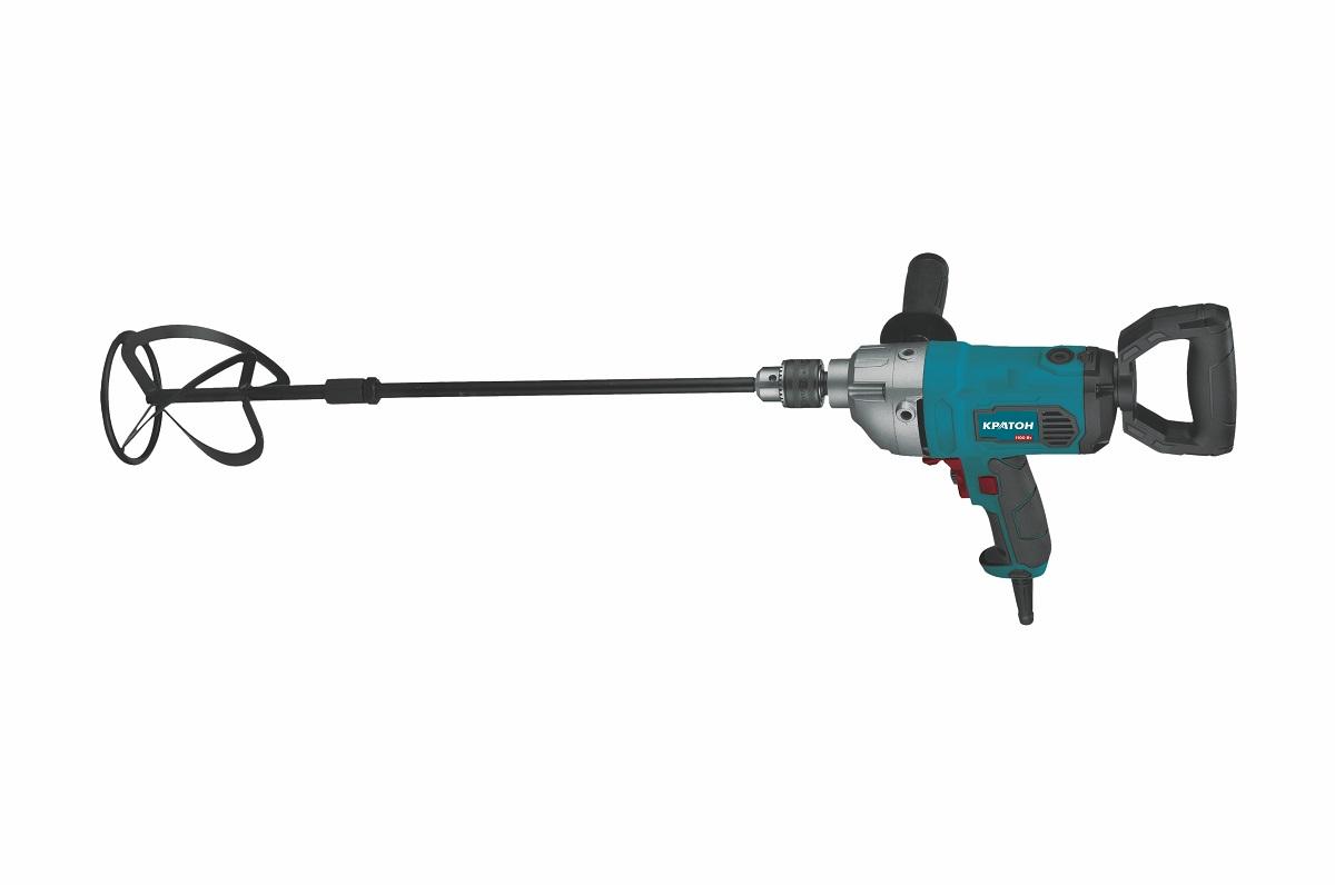 Миксер строительный сетевой КРАТОН DM-1100/16 низкооборотистая 3 02 01 032