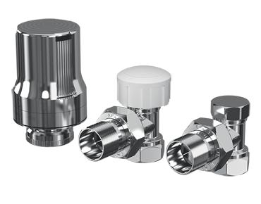 Набор термостатический угловой ROYAL THERMO DE LUXE (хром), 1/2" RTE 50.018 НС-1073850