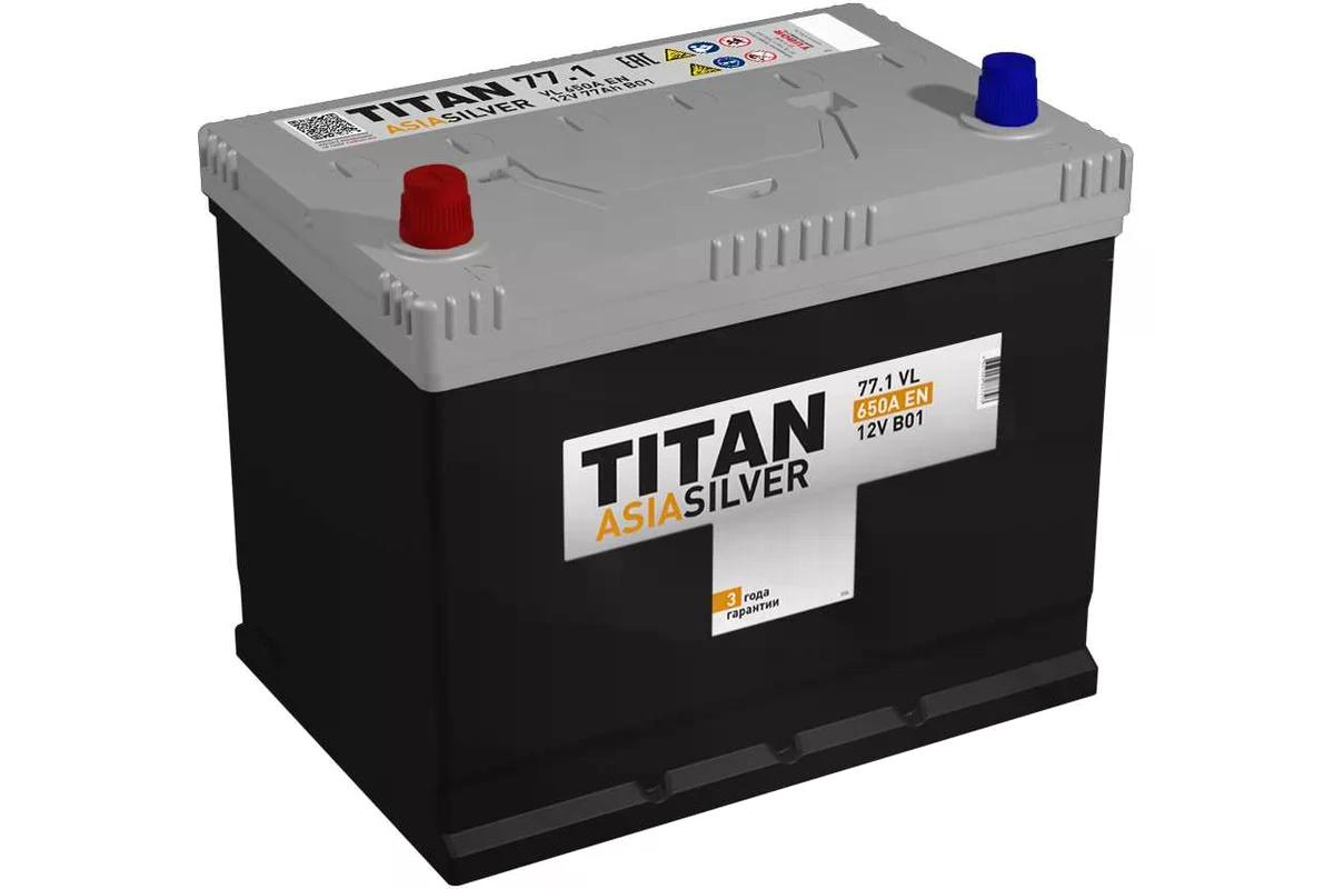 Аккумулятор TITAN ASIASILVER 77.1 VL B01 (П.П.) (258х175х221) 4607008887396