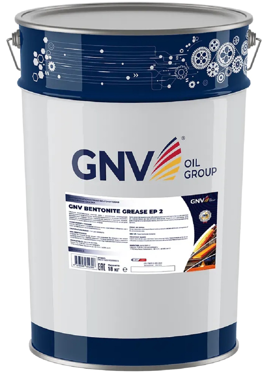 Высокотемпературная бентонитовая смазка GNV Bentonite Grease EP 2 18 кг GBG10174050192500080018