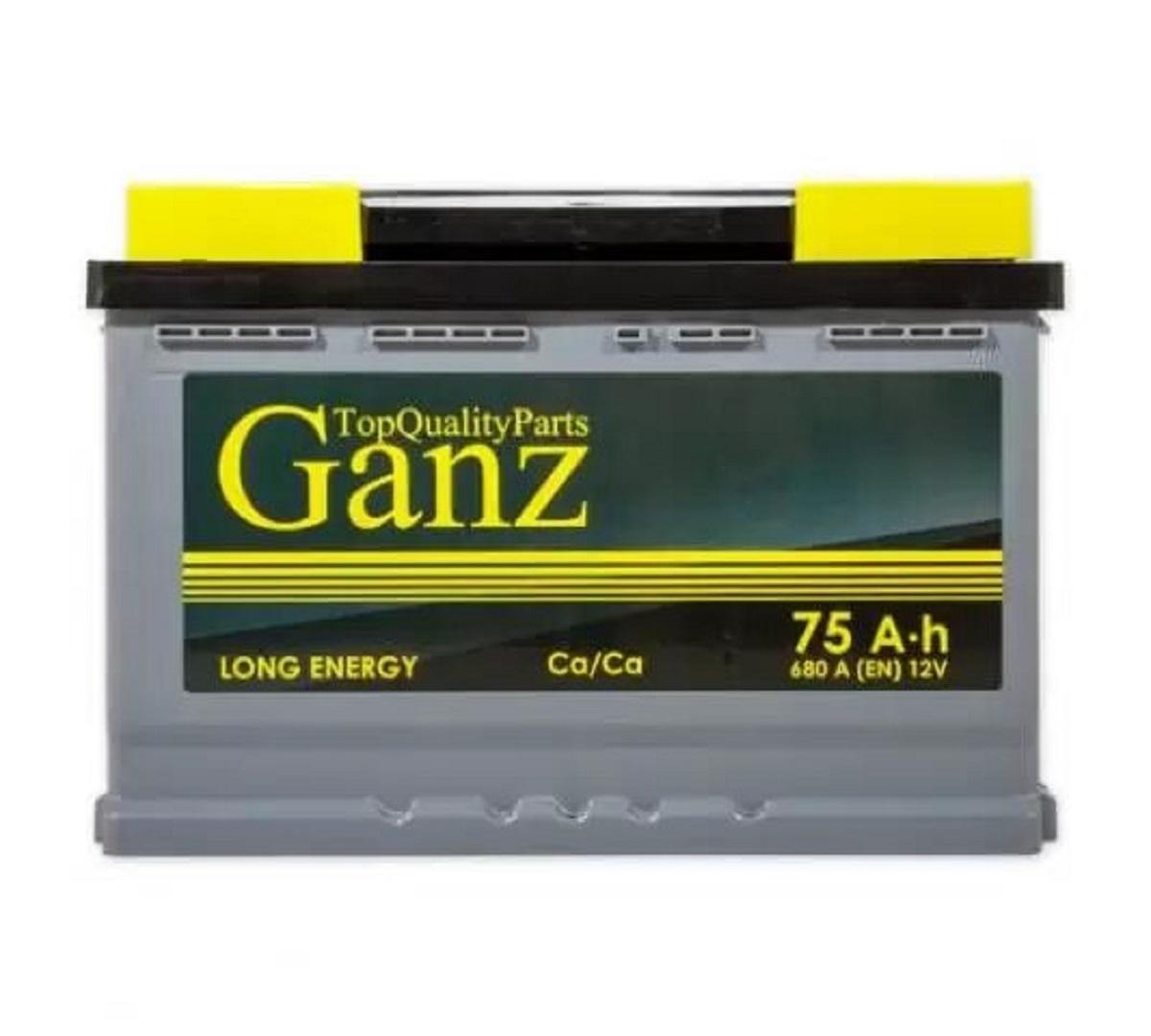 Аккумулятор GANZ Standart 75 A/ч обратная R+ 278x175x190 EN680 A GA750
