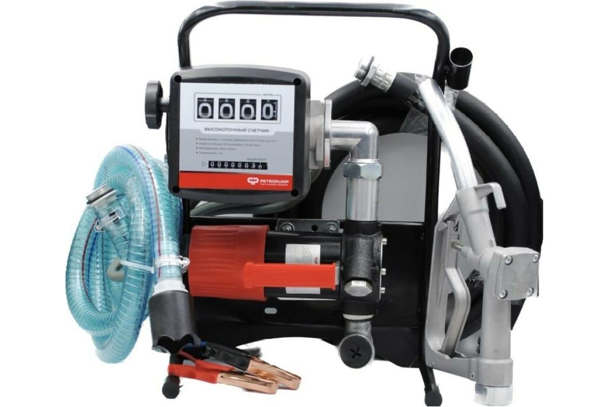 Переносной комплект для перекачки ДТ и керосина Petropump DCTP60ST 24в (мех. счетчик, мех. пист.) 60 л/мин PP330004
