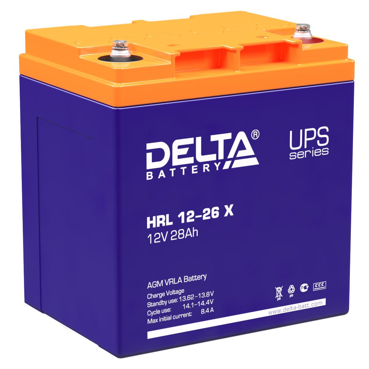 Аккумулятор Delta HRL 12-26 X