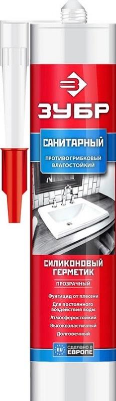 Герметик ЗУБР санитарный, прозрачный 41235-2