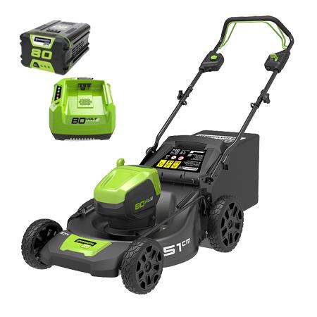 Газонокосилка аккумуляторная GREENWORKS GD80LM51SPK4 80V, бесщеточная, самоходная 2502107UB