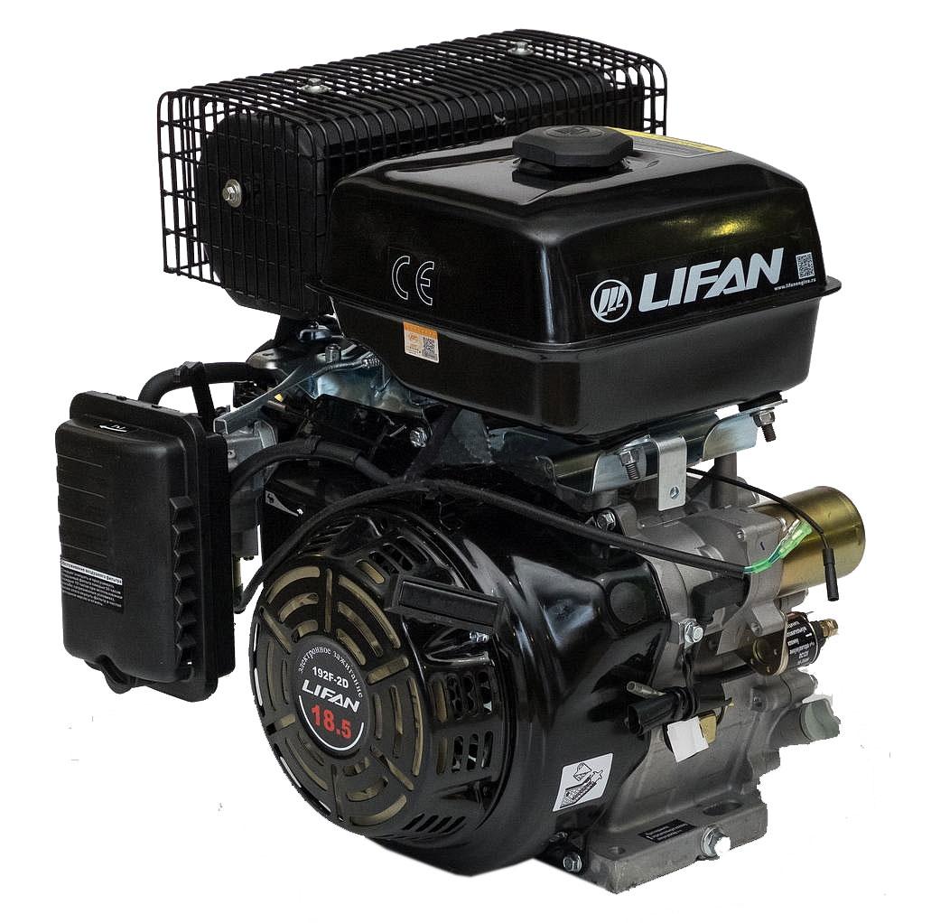 Бензиновый двигатель LIFAN 192F-2D 18,5 л.с. (вал 25 мм, электростартер)