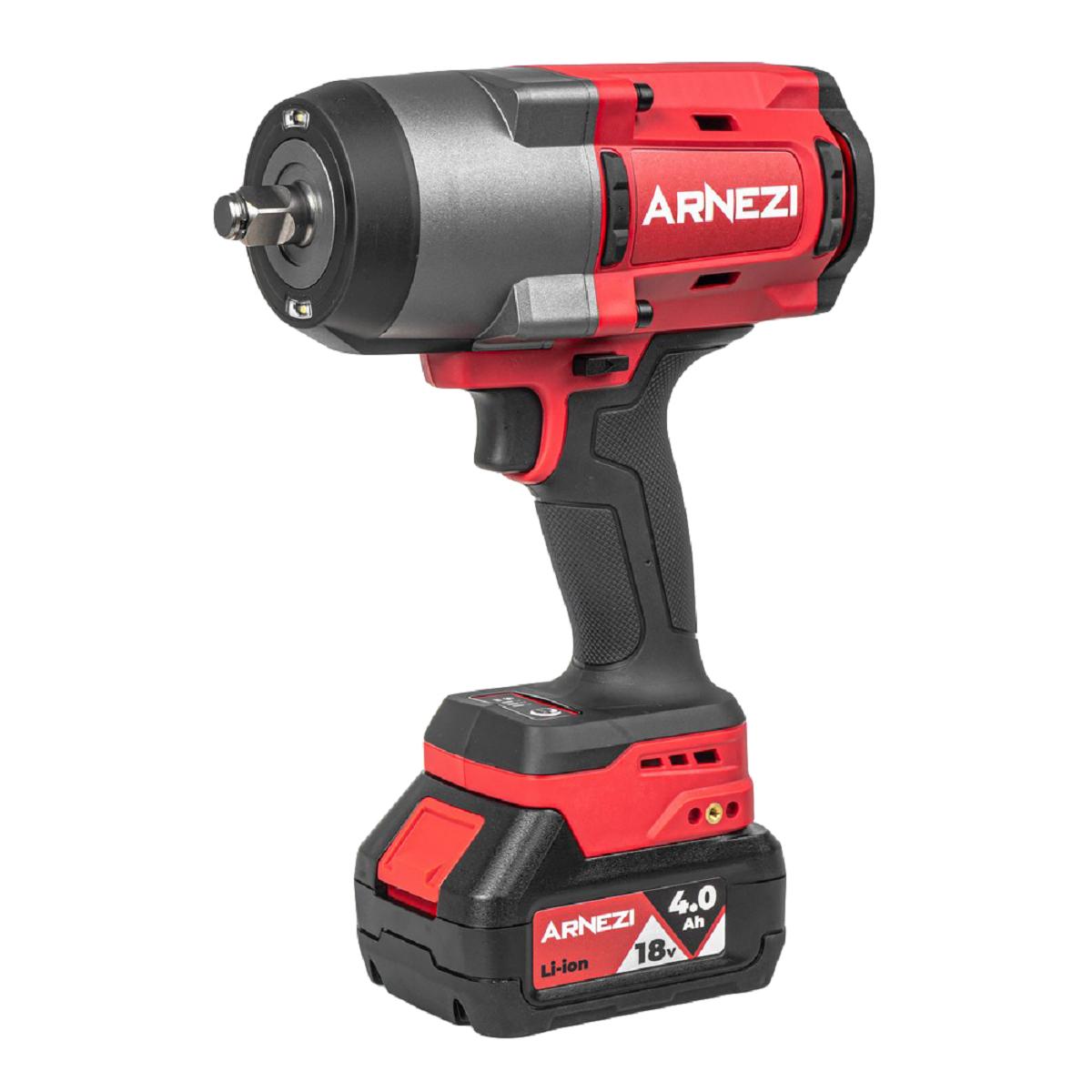 Гайковерт аккумуляторный ARNEZI R9000006 ударный бесщеточный 1/2" 1880Nm 18V 4.0Ah