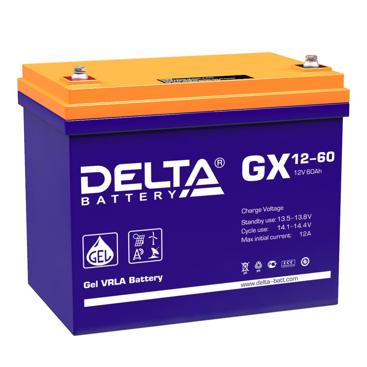 Аккумулятор Delta GX 12-60 (GEL)
