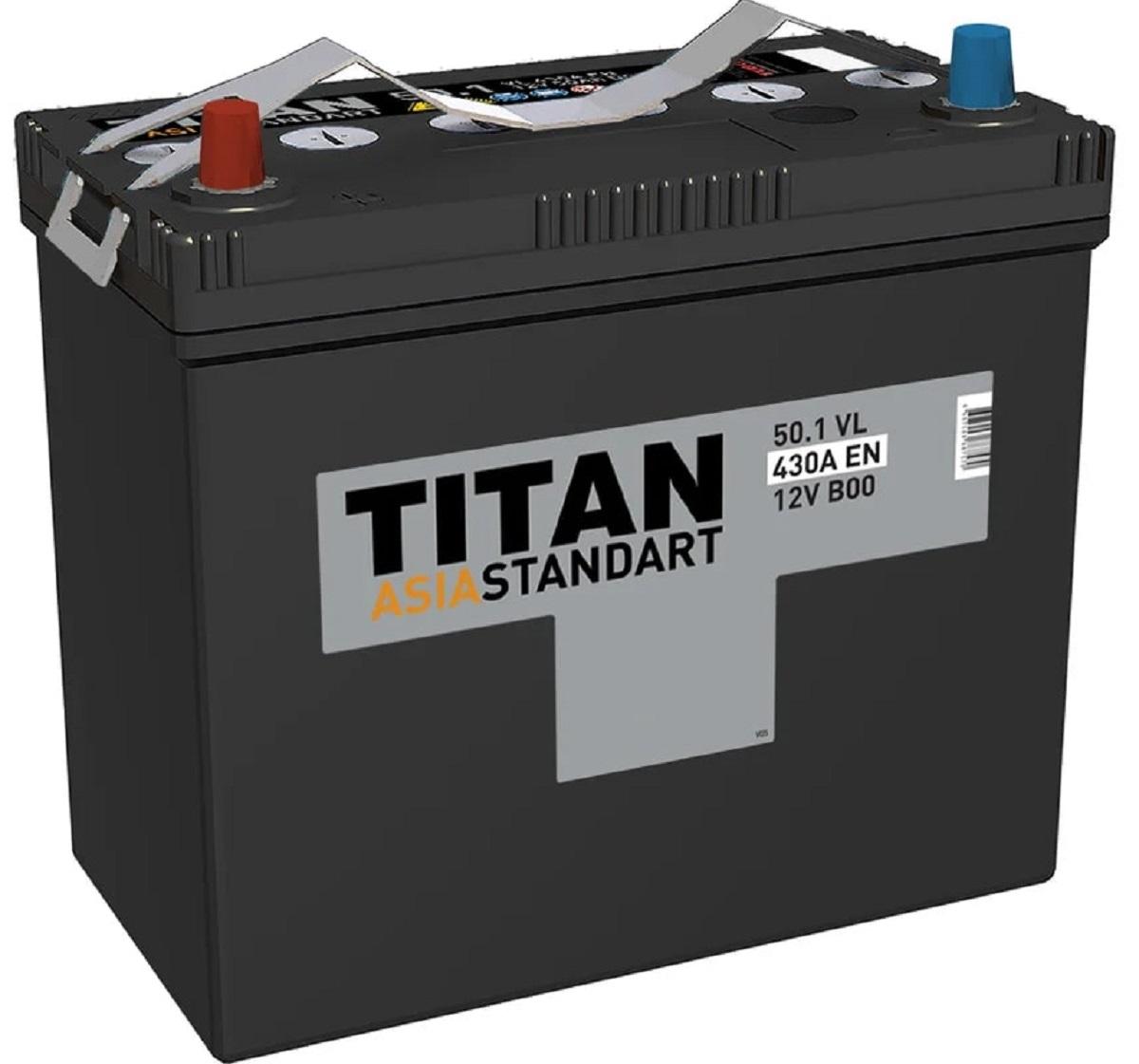 Аккумулятор TITAN ASIA STANDART 50.1 VL B00 430А 4607008887570