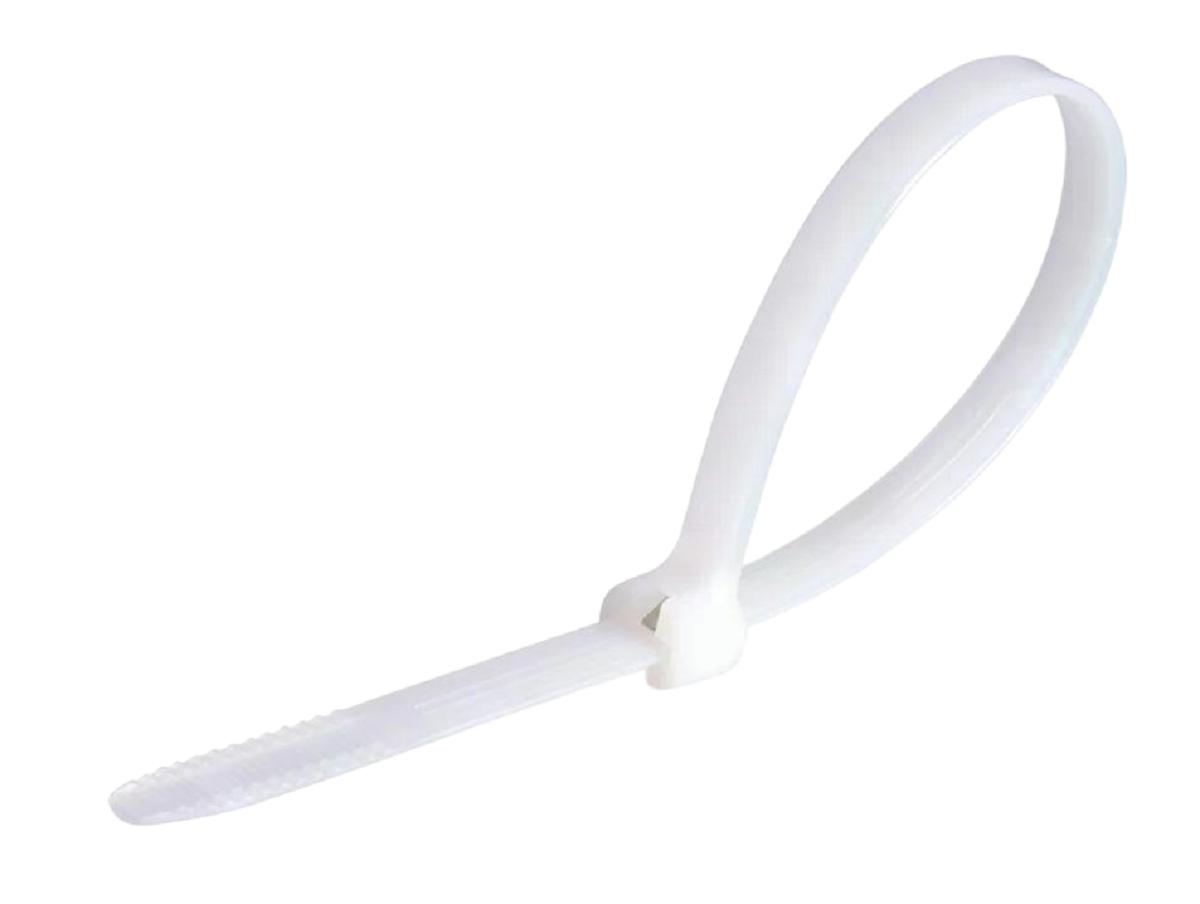 Хомут пластиковый FORTISFLEX КСЗ 8x200 (бел) (100шт.) 74108