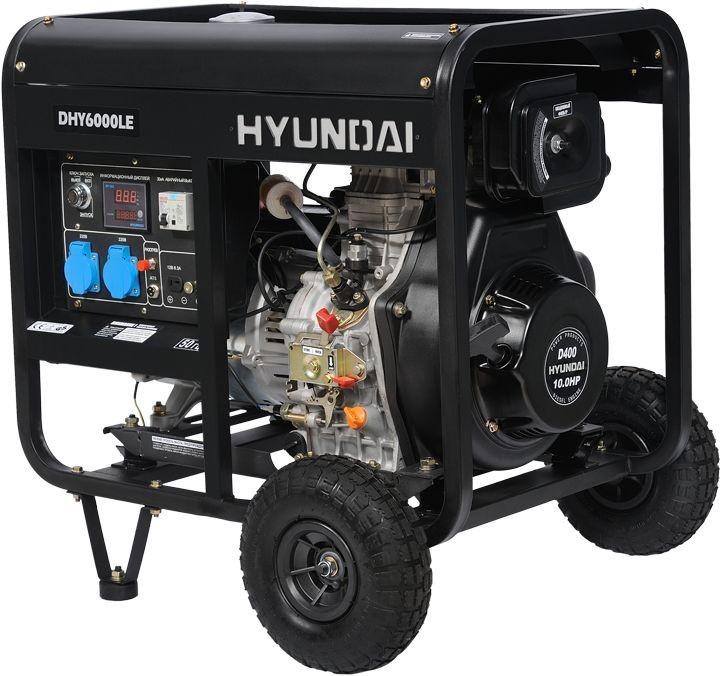 Генератор дизельный с воздушным охлаждением HYUNDAI DHY 6000LE открытая