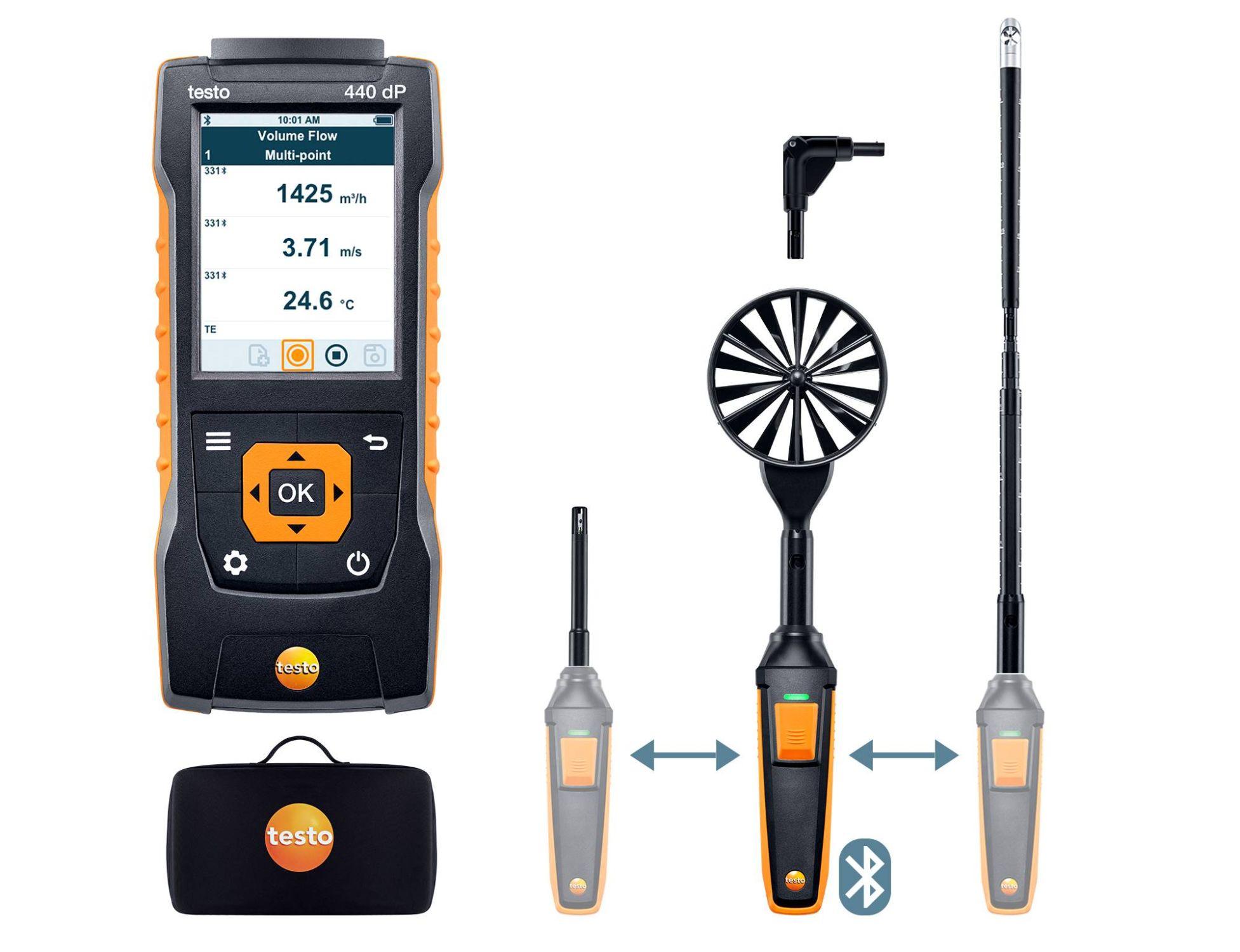 Комплект для вентиляции № 2 с Bluetooth Testo 440 delta P (0563 4410) 0563 4410