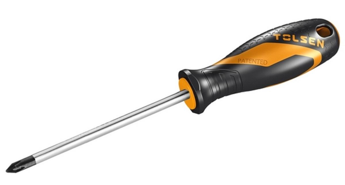 Отвертка крестовая TOLSEN TT20009 "GRIPro", Phillips №3, 150 мм