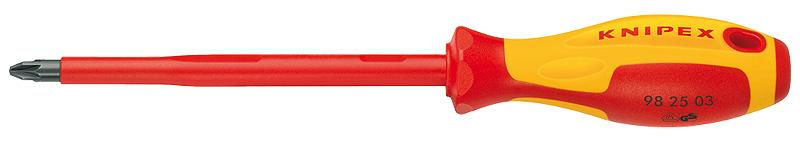 Отвертка диэлектрическая KNIPEX 982500 1000 V, PZ0 KN-982500