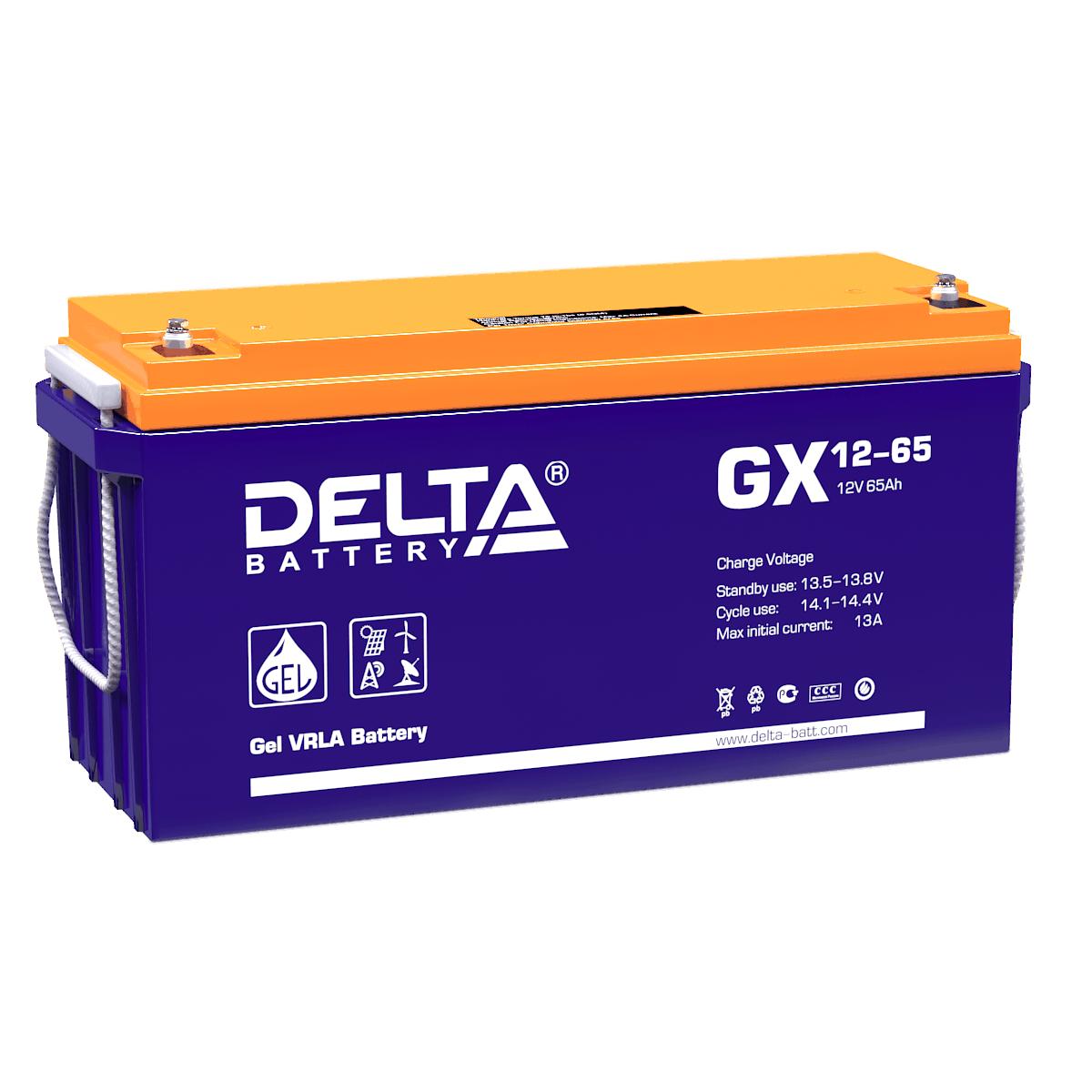 Аккумулятор Delta GX 12-65 (GEL)