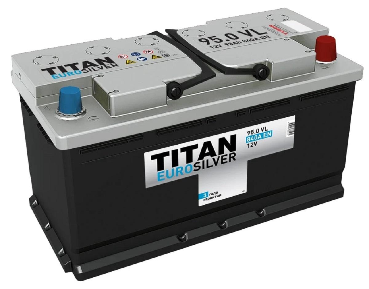 Аккумулятор TITAN EUROSILVER 95.0 VL 840А 4607008881431