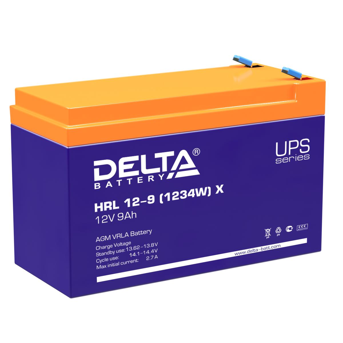 Аккумулятор Delta HRL 12-9 (1234W)X HRL 12-9 (1234W) X