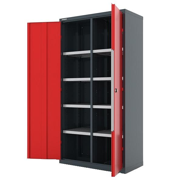 Шкаф инструментальный FERRUM "Premium" 1000х500х1950 h с перегородкой, 8 полок RAL7016/3000 13.2081