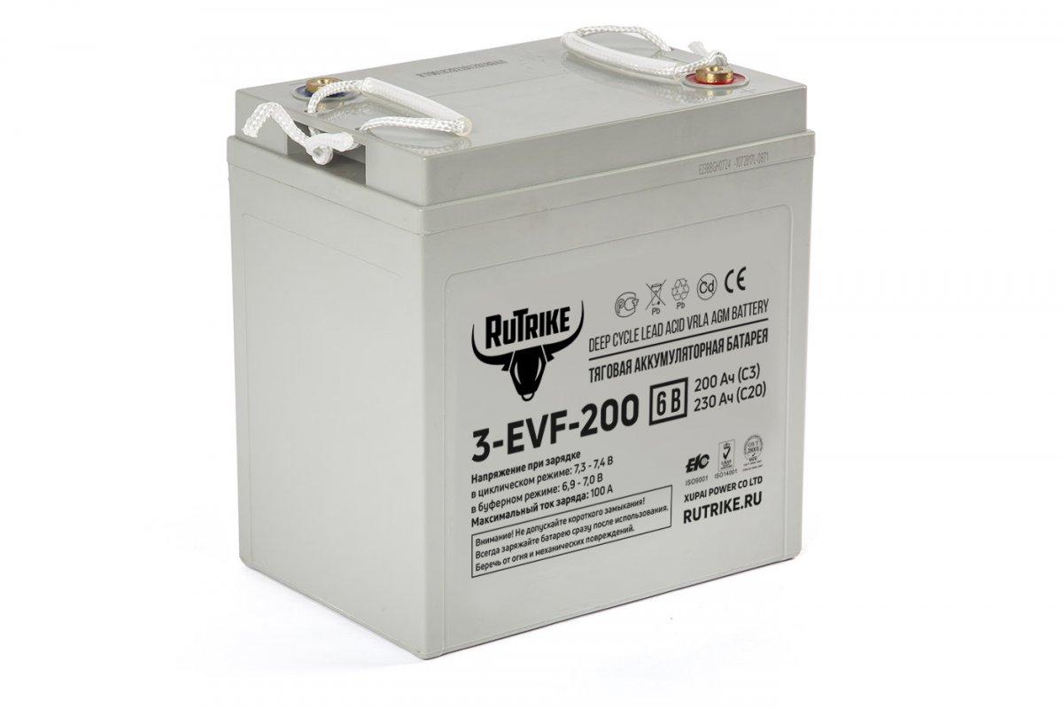 Аккумулятор RUTRIKE 6V200A/H C3 тяговый 3-EVF-200 022597