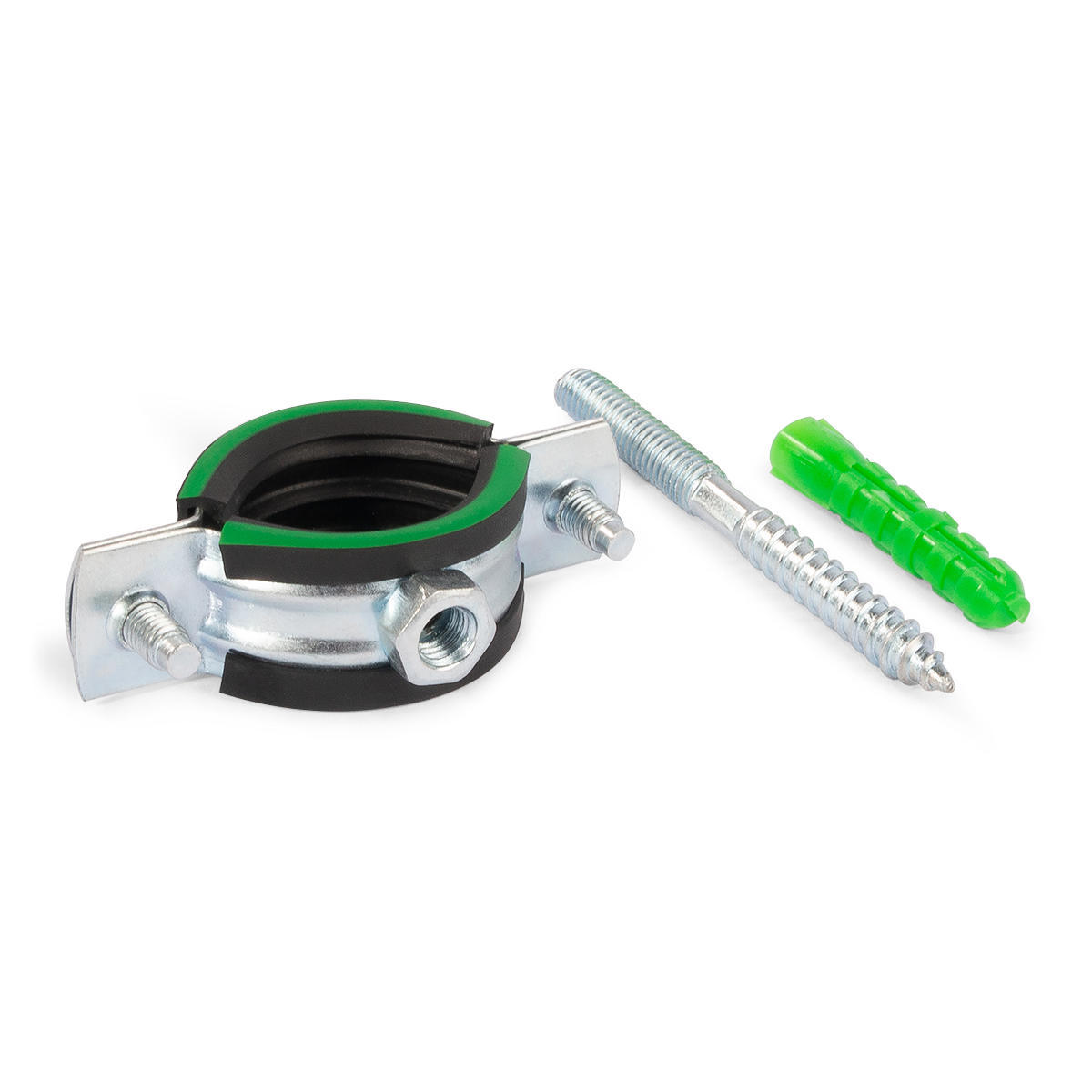 Хомут для монтажа труб двухболтовый FORTISFLEX ТХК 1 1/2" комплект 59904