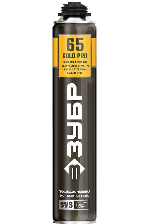 Пена монтажная ЗУБР GOLD PRO 65 профессиональная, всесезонная (850 мл) 41157
