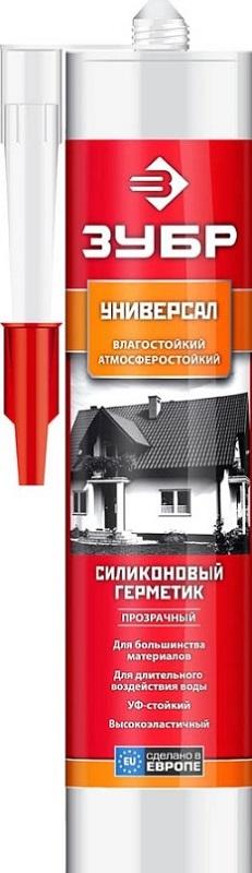 Герметик ЗУБР универсальный, прозрачный 41233-2
