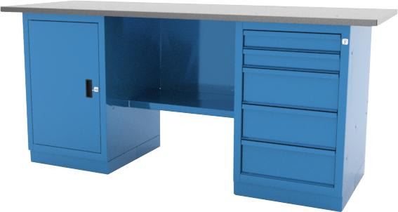 Верстак слесарный двухтумбовый FERRUM "CLASSIC" 01.205L-G5015 синий 01.205L-