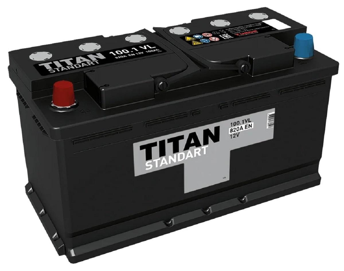 Аккумулятор TITAN STANDART 100.1 VL 820А 4607008888027