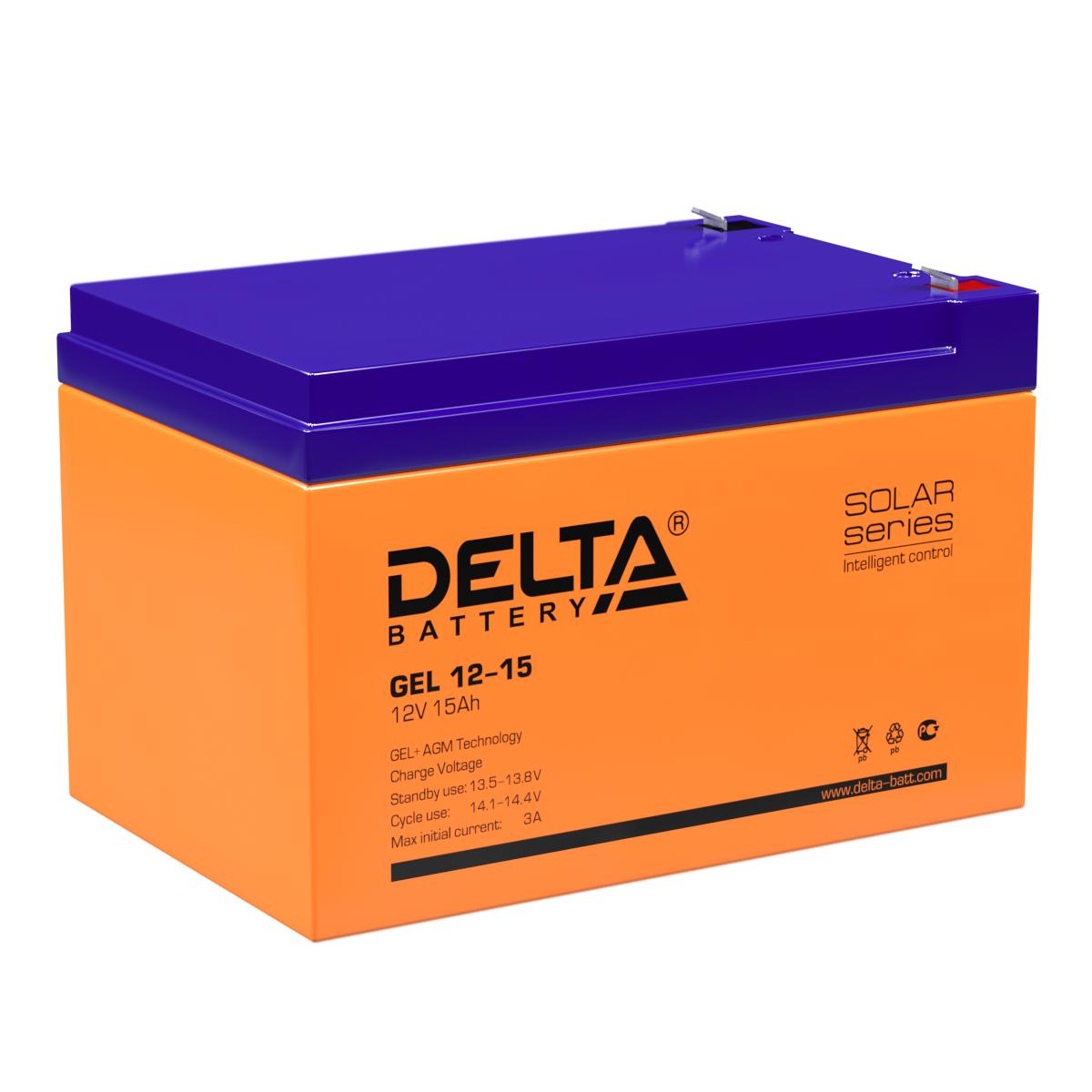 Аккумулятор Delta GEL 12-15 (AGM+GEL)