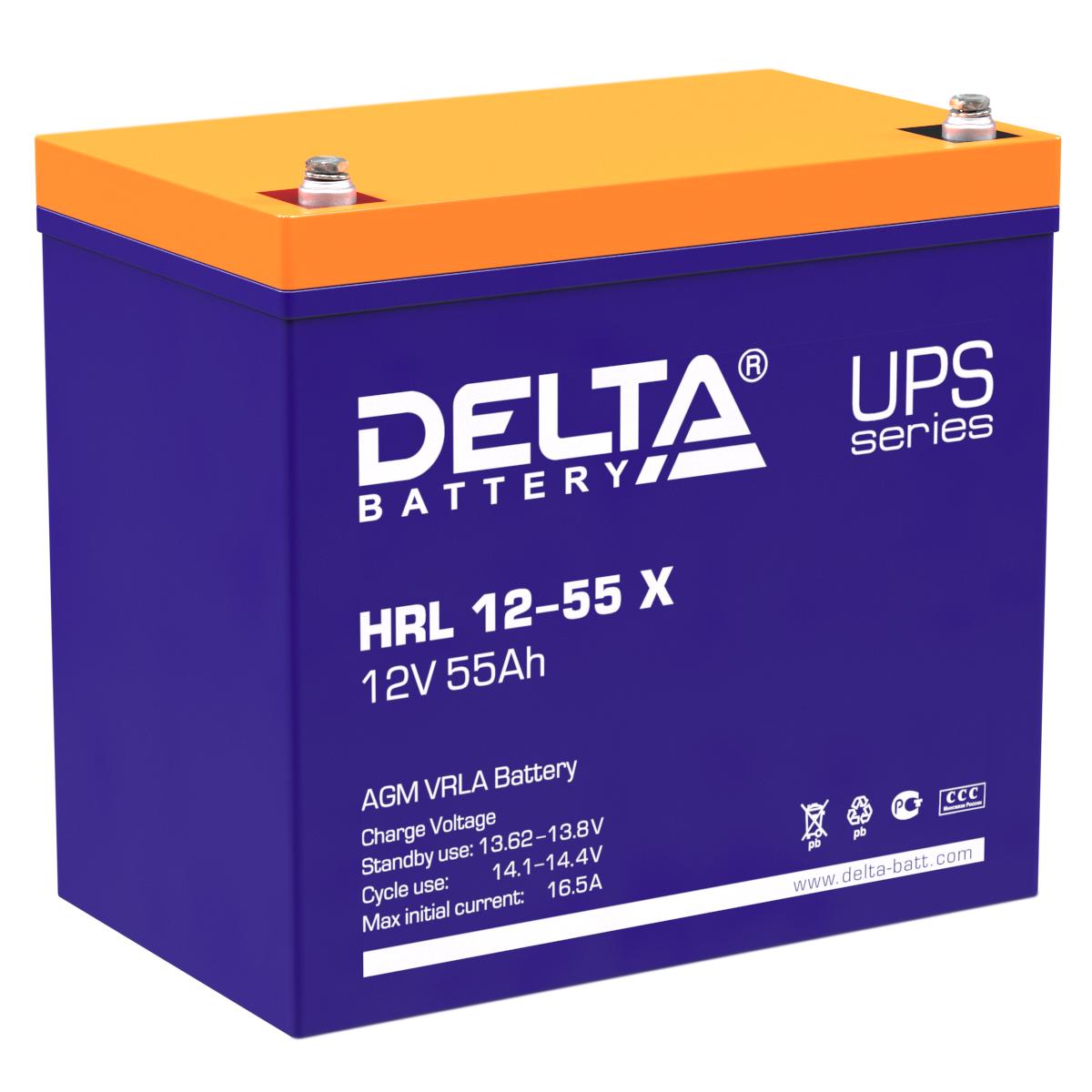 Аккумулятор Delta HRL 12-55 X