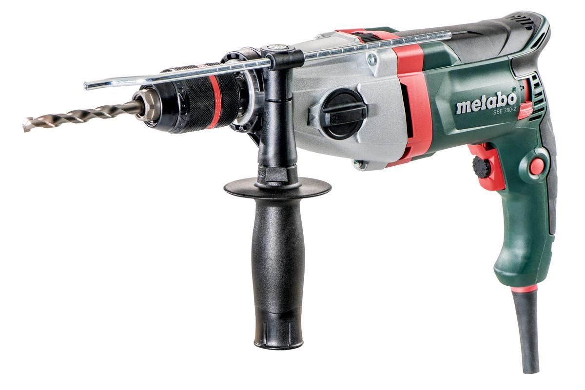 Дрель ударная сетевая METABO SBE 780 - 2 (БЗП) двухскоростная, кейс 600781500