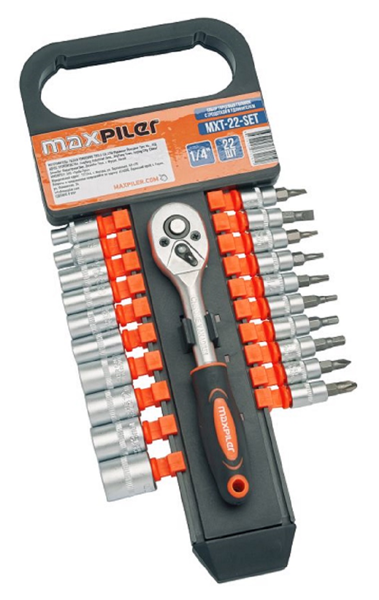 Набор инструментов MAXPILER MXT-22-SET (21 предмет, 1/4")