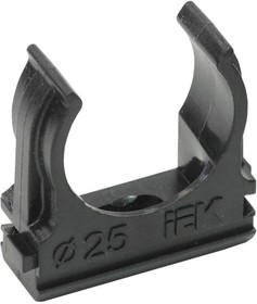 Клипса IEK CF25 для труб с защелкой черн. CTA10D-CF25-K02-100