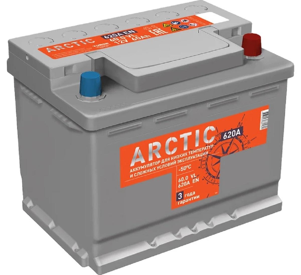 Аккумулятор TITAN ARCTIC 60.0 VL 620А 4607008881530
