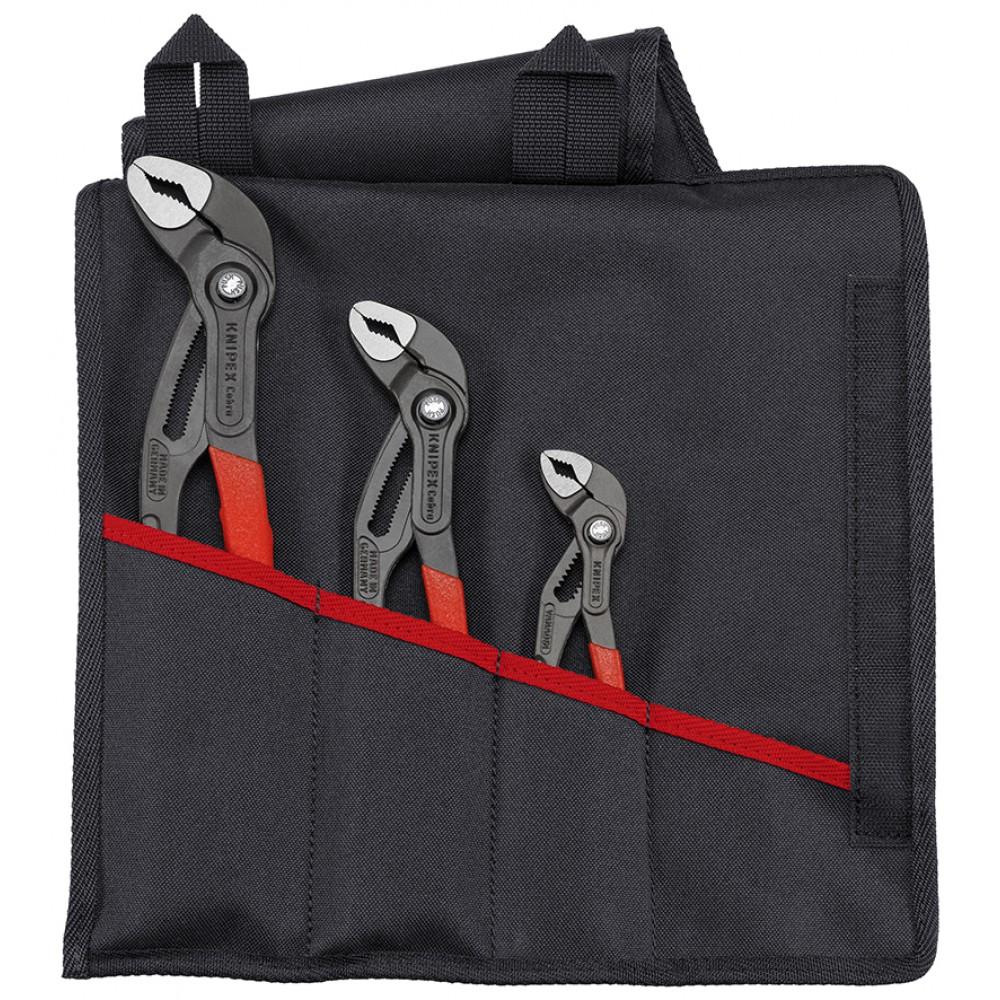 Набор переставныx клещей KNIPEX KN-001955S9 COBRA в сумке-скрутке, 3 предмета