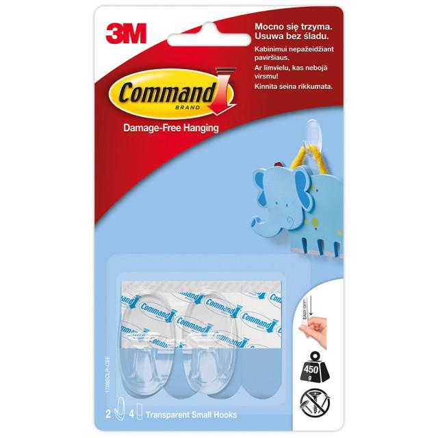 Дизайн-крючок малый 3M Command® (17092CLR) прозрачный 2 шт 7100108739