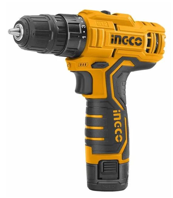 Дрель-шуруповерт аккумуляторная INGCO CDLI12208 Li-Ion 12B
