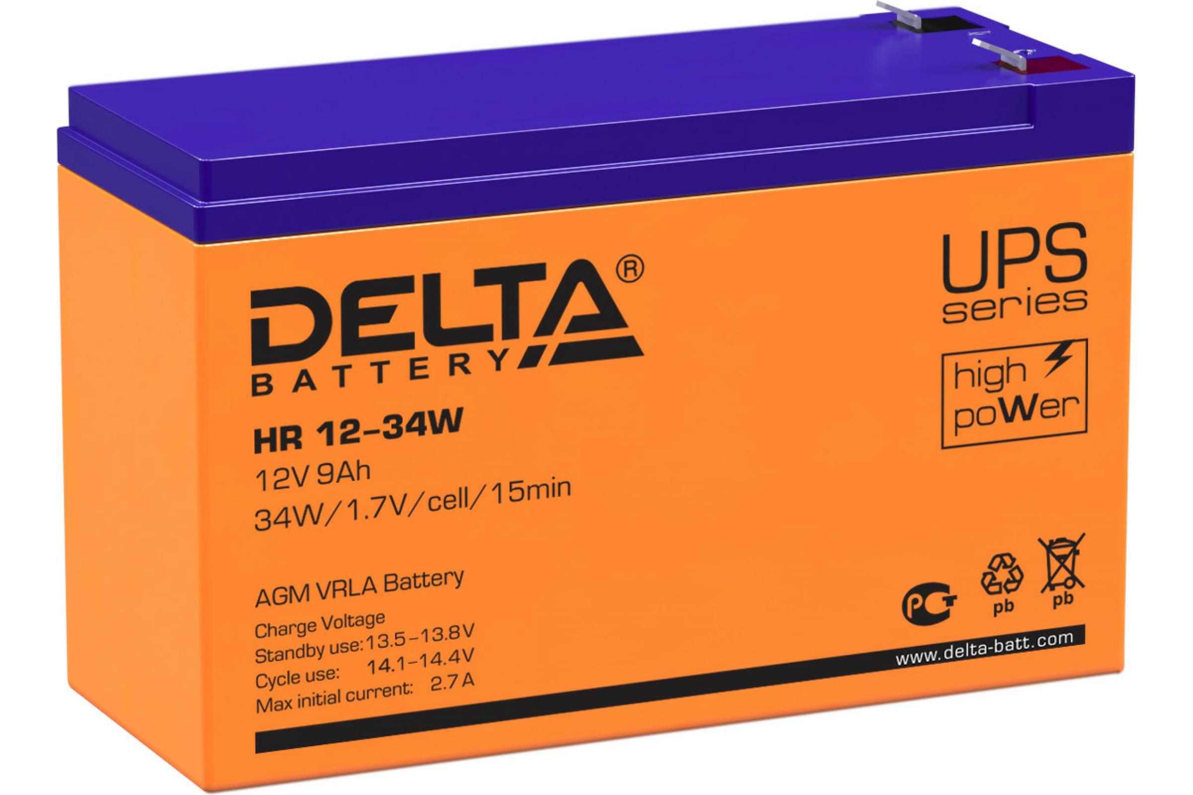 Аккумулятор Delta HR 12-34 W
