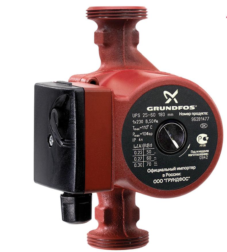 Насос циркуляционный GRUNDFOS UPS 25- 60 130 96281476 НС-0027432