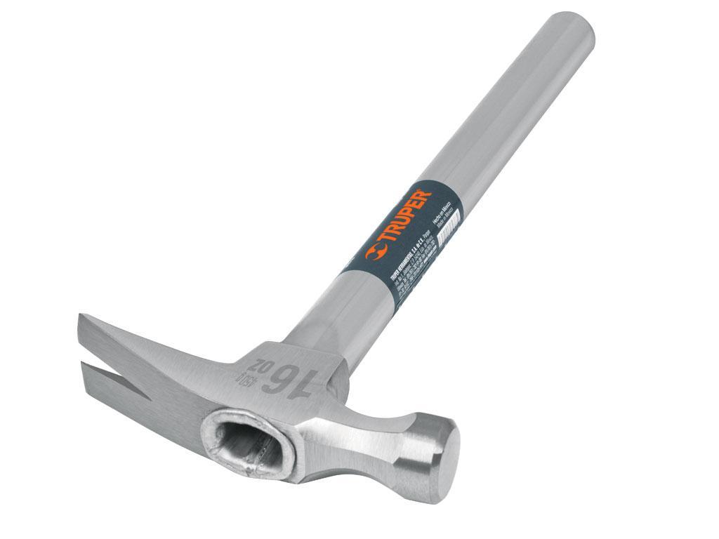 Молоток - гвоздодер TRUPER MTR-16 металлическая ручка 450 гр 16702 16702