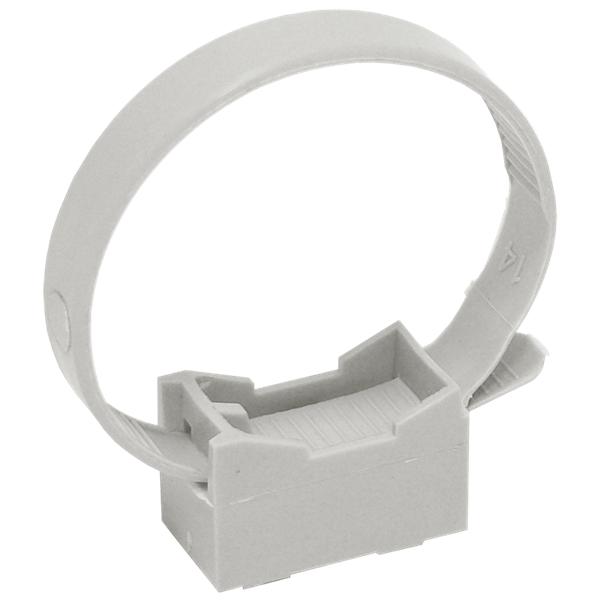 Держатель хомутный для труб IEK ELASTA со стяжкой CFF1 d16-32 сер. CTA10MP-CFF132-K41-100