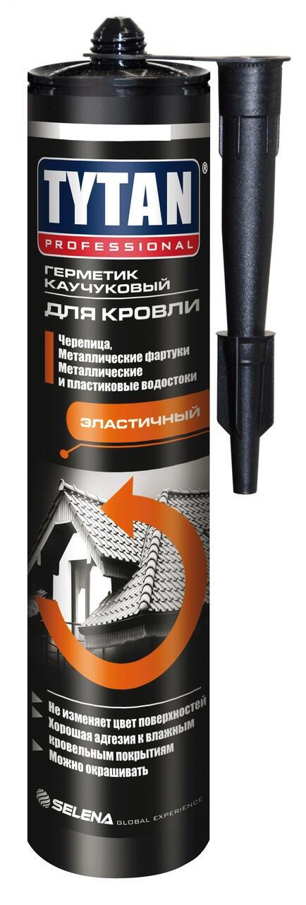 Герметик TYTAN каучуковый для кровли, черный (310мл) тов-213051