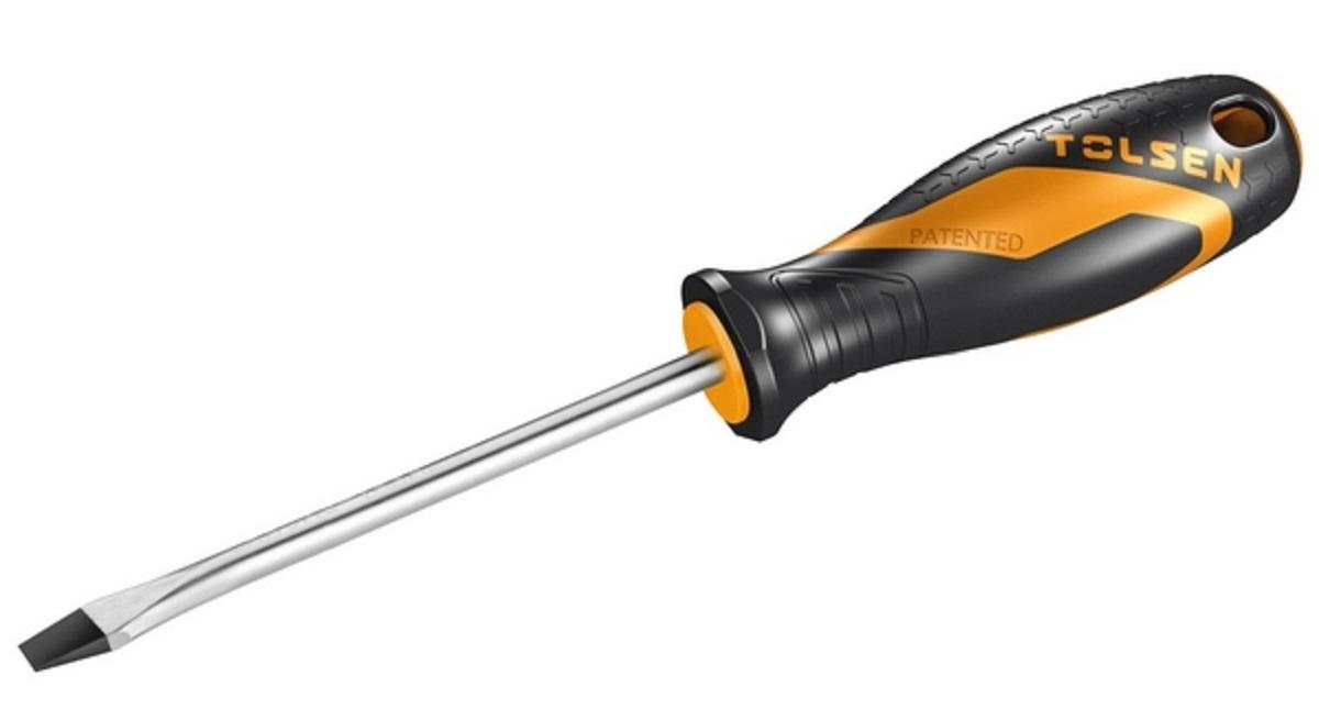 Отвертка шлицевая TOLSEN TT20002 "GRIPro", Slotted 4,0 мм, 100 мм