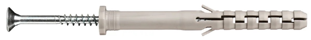Дюбель гвоздевой с цилиндрической манжетой ЕВРОПАРТНЕР PNDS LK 8x 60 (80 шт.) с шурупом конт M. 86708
