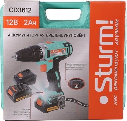 Дрель-шуруповерт аккумуляторная Sturm CD3612 №15