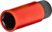 Ударная торцевая головка глубокая HANS 84304C21 тонкостенная 1/2" красная