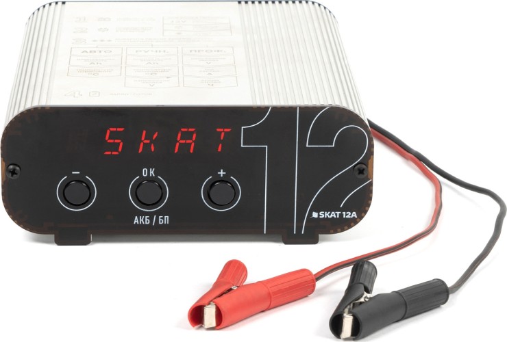 Изображение товара Зарядное устройство SKAT 12V 12A для свинцово-кислотных аккумуляторов 249