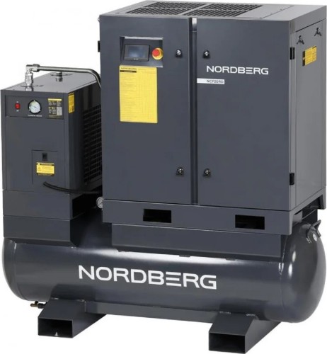 Изображение товара Компрессор винтовой NORDBERG NCF10RD 7,5 квт, 960 л/мин, ресивер 300 л Изображение товара Компрессор винтовой NORDBERG NCF10RD 7,5 квт, 960 л/мин, ресивер 300 л