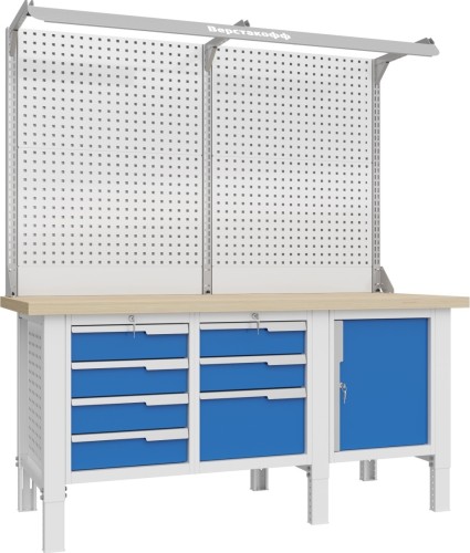 Изображение товара Верстак слесарный трехтумбовый ВЕРСТАКОФФ CTR 1802.S347.13-2F 124487
